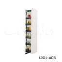 Columna extraíble «Polanco» de cristal y piso melamínico H=1920 a 2220mm con cierre suave W=400mm