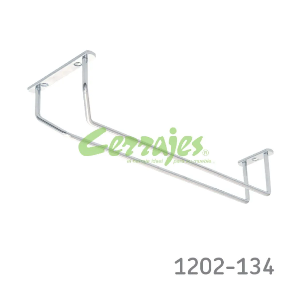 Porta-copas Cerrajes Sencillo W=107mm alambre cromado instalación superior